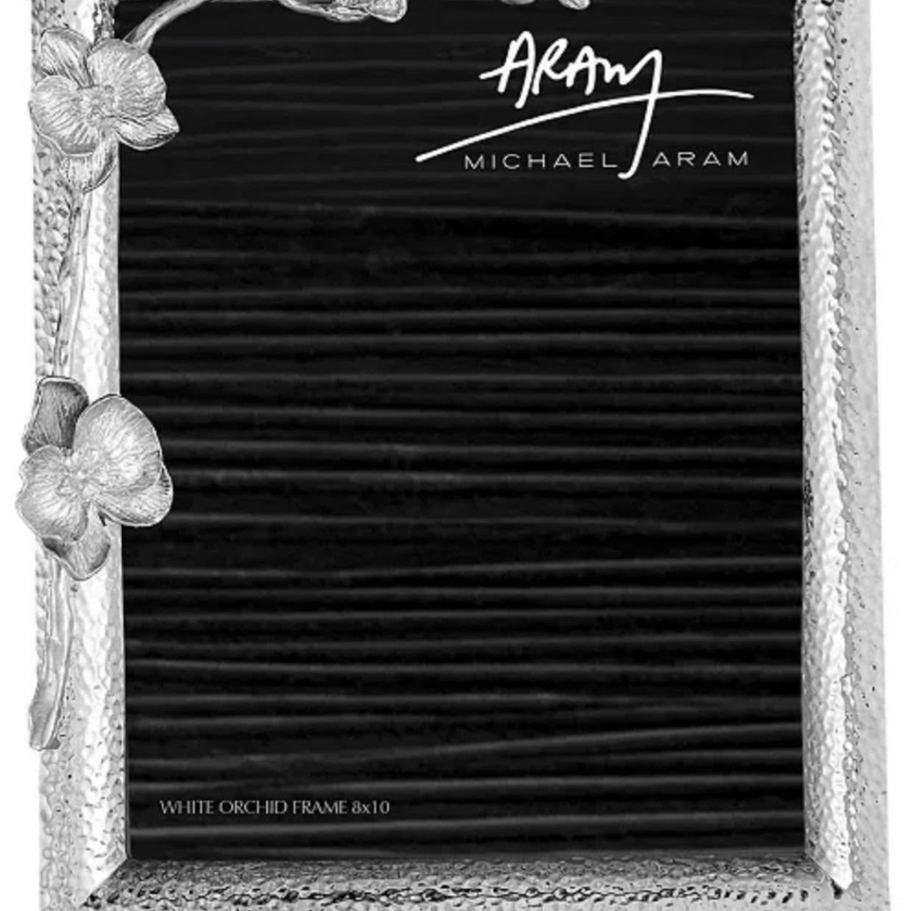 Michael Aram Silver Frame with White Orchid Design